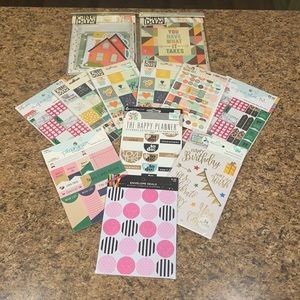 NWT Planner Lot Stickers & Inserts Carpe Diem The Paper Studio Happy Planner